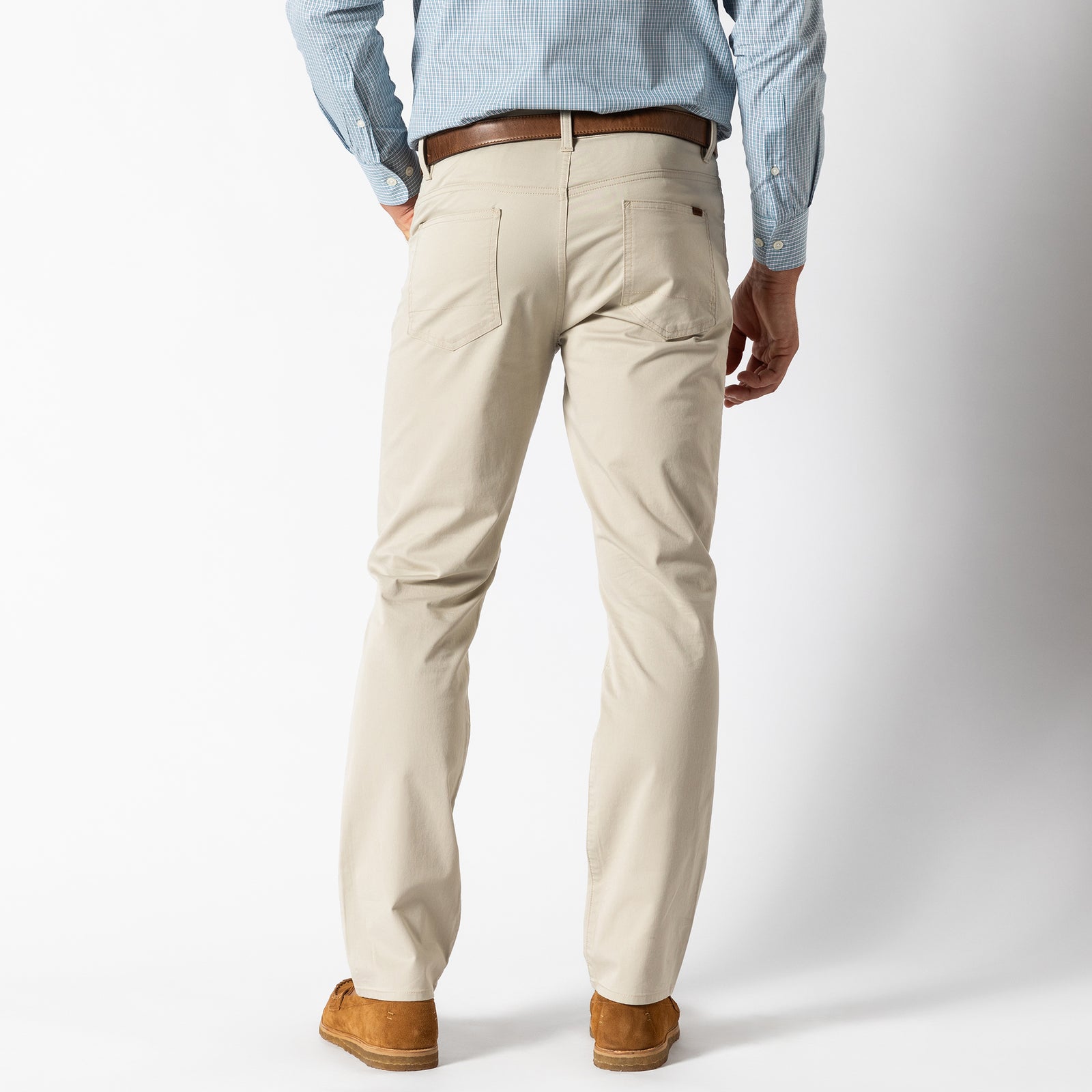Classic Fit Pinpoint Canvas Five-Pocket - Stone