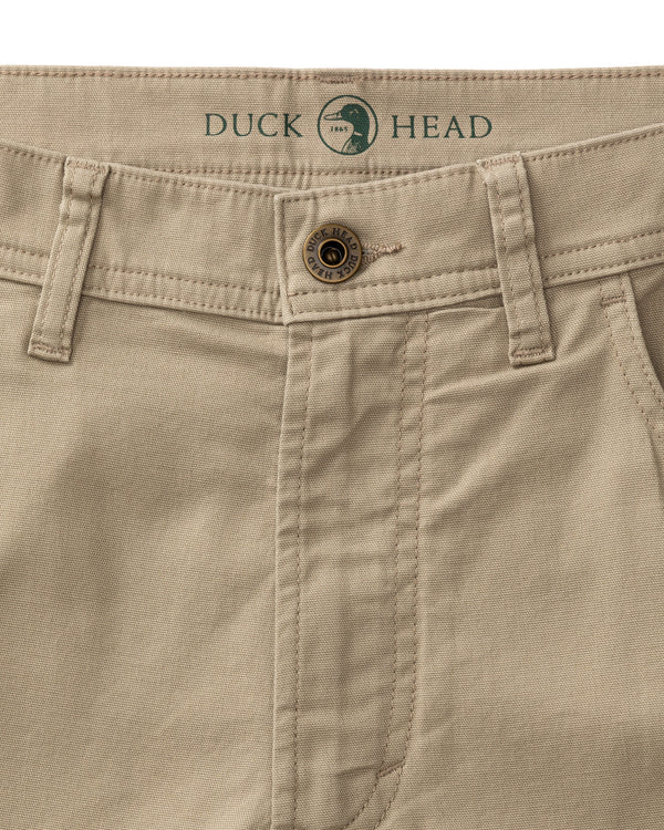 Classic Fit Pinpoint Canvas Five-Pocket - Khaki