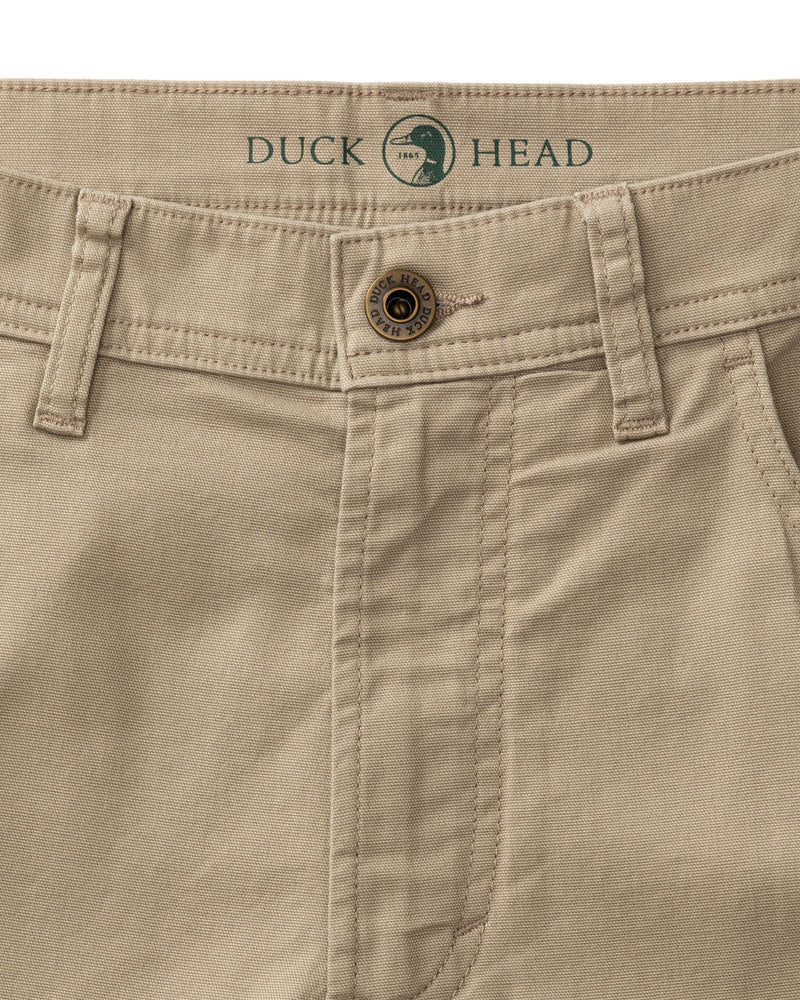 Classic Fit Pinpoint Canvas Five-Pocket - Khaki