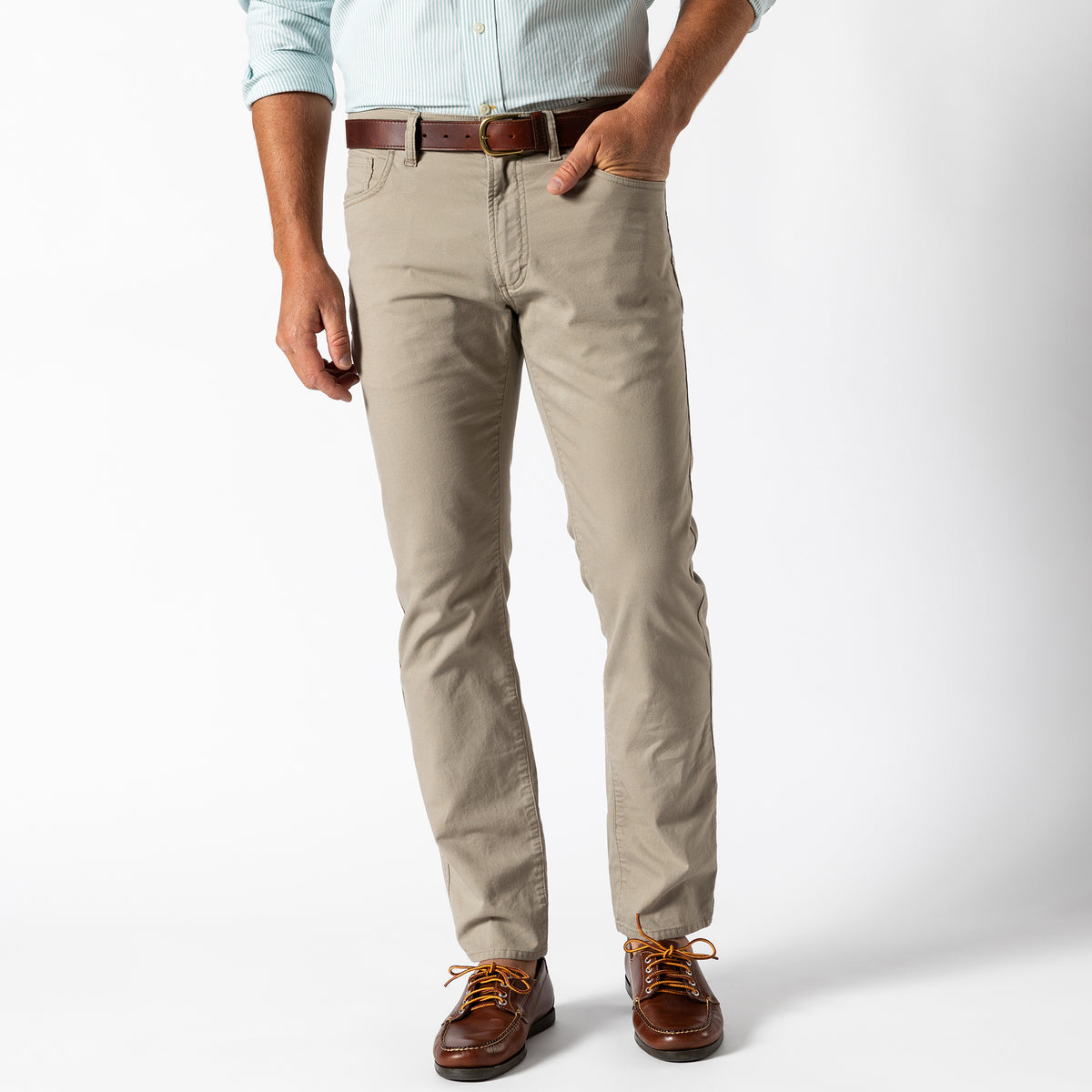 Men's Classic Fit Pinpoint Canvas Five-Pocket Pant