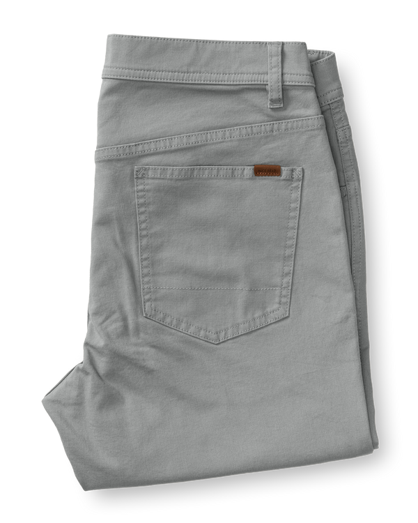 Classic Fit Pinpoint Canvas Five-Pocket - Shadow Grey