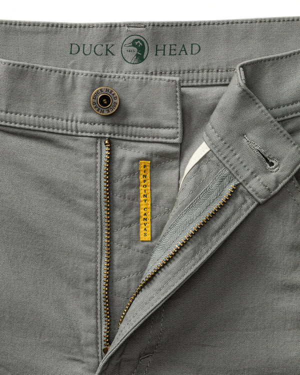 Classic Fit Pinpoint Canvas Five-Pocket - Shadow Grey
