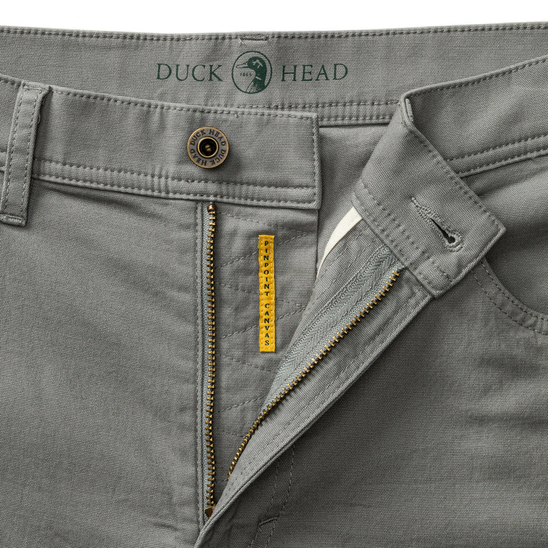 Classic Fit Pinpoint Canvas Five-Pocket - Shadow Grey
