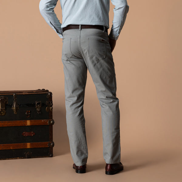 Classic Fit Pinpoint Canvas Five-Pocket - Shadow Grey