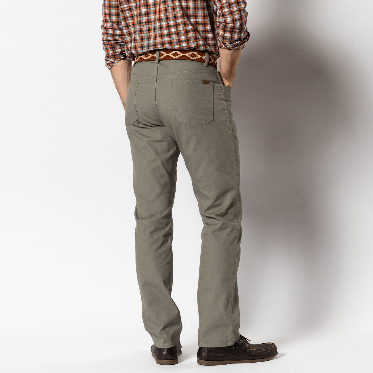 Classic Fit Pinpoint Canvas Five-Pocket - Mist Grey