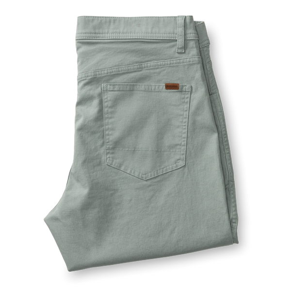 Classic Fit Pinpoint Canvas Five-Pocket - Pewter Grey