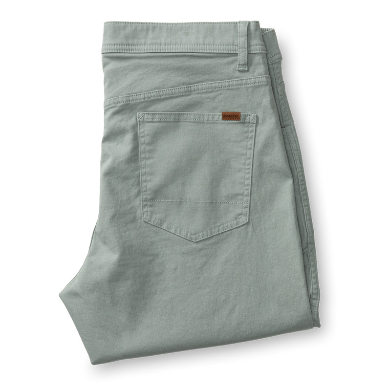 Classic Fit Pinpoint Canvas Five-Pocket - Pewter Grey