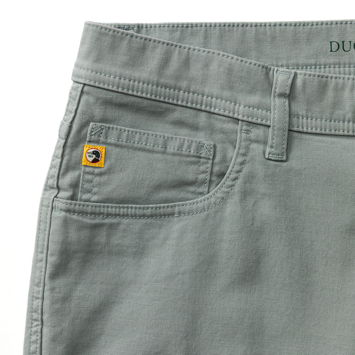Classic Fit Pinpoint Canvas Five-Pocket - Pewter Grey
