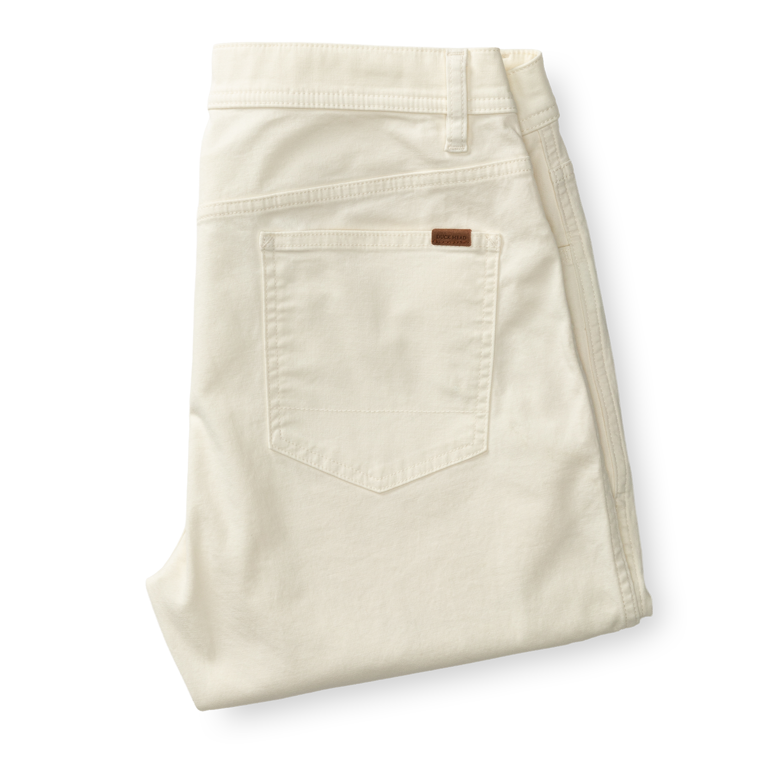 Classic Fit Pinpoint Canvas Five-Pocket - Antique White