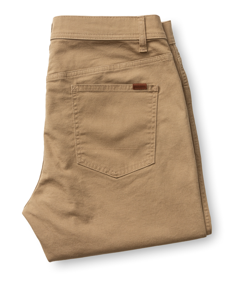 Classic Fit Pinpoint Canvas Five-Pocket - Claystone