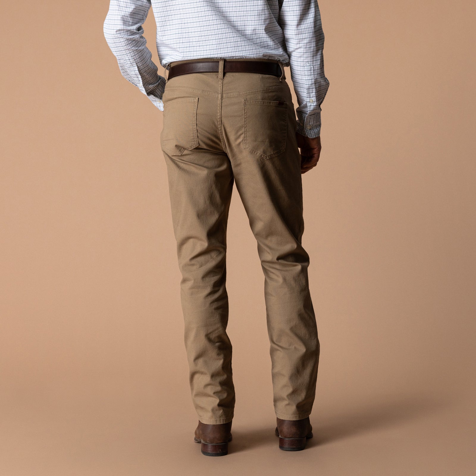 Classic Fit Pinpoint Canvas Five-Pocket - Claystone