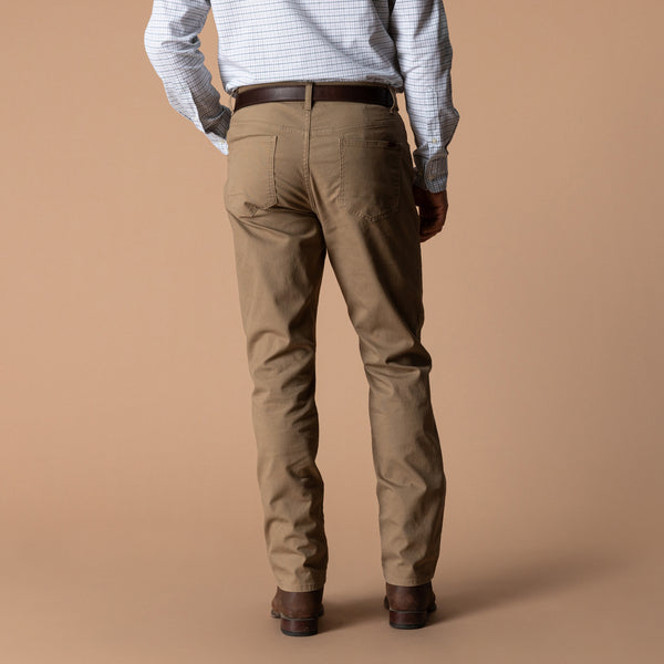 Classic Fit Pinpoint Canvas Five-Pocket - Claystone