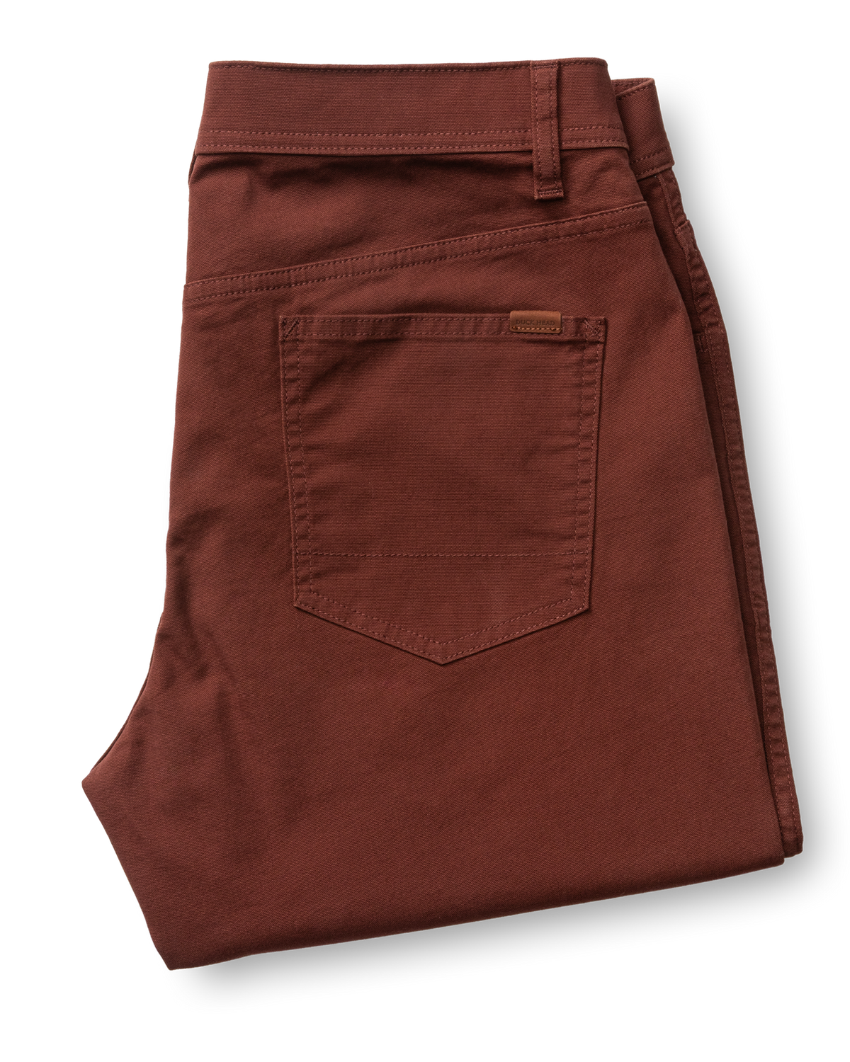 Classic Fit Pinpoint Canvas Five-Pocket - Burgundy Brown