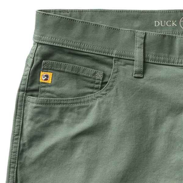 Classic Fit Pinpoint Canvas Five-Pocket - Duck Green