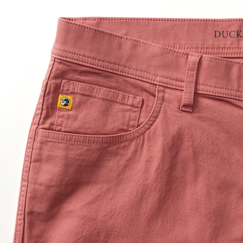 Classic Fit Pinpoint Canvas Five-Pocket - Washed Coral