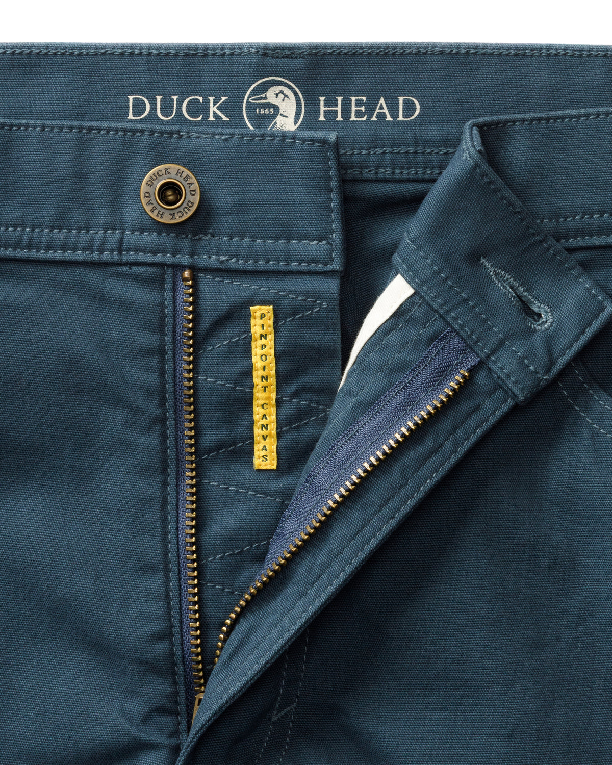 Classic Fit Pinpoint Canvas Five-Pocket - Midnight Navy