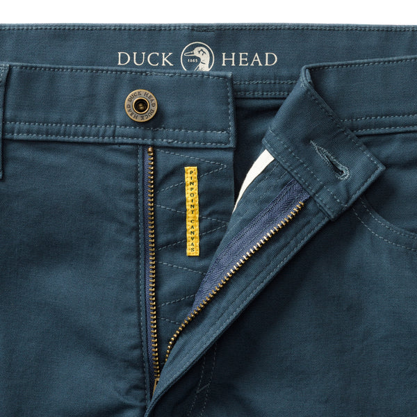 Classic Fit Pinpoint Canvas Five-Pocket - Midnight Navy