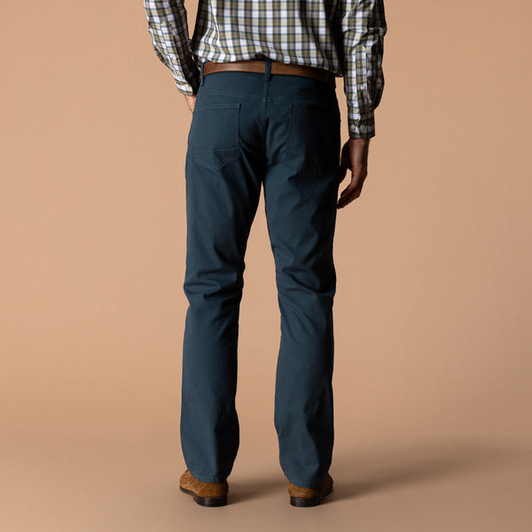 Classic Fit Pinpoint Canvas Five-Pocket - Midnight Navy