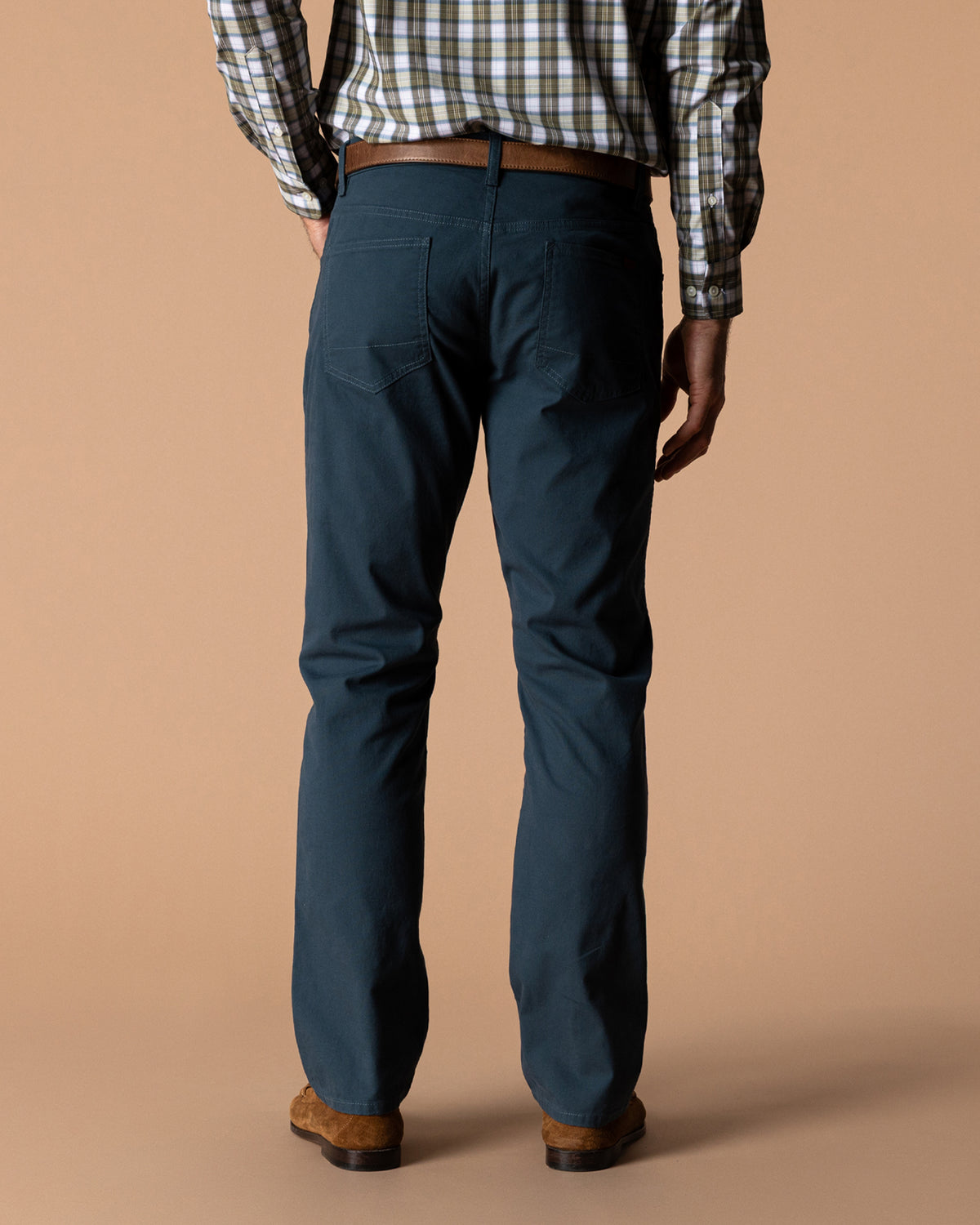 Classic Fit Pinpoint Canvas Five-Pocket - Midnight Navy