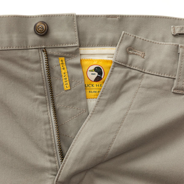 Slim Fit Gold School Chino - Placid Grey