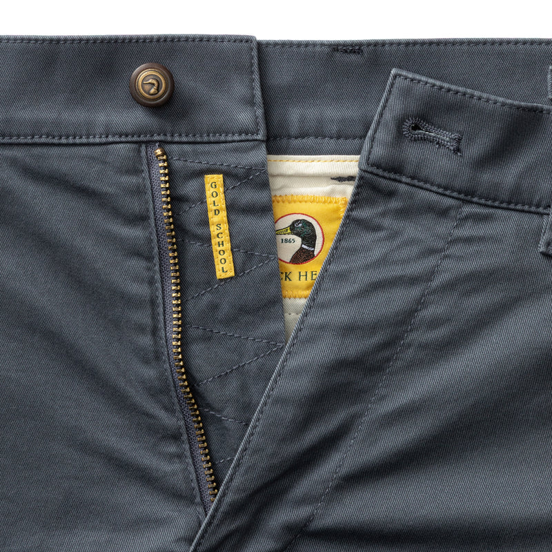 Slim Fit Gold School Chino - Washed Navy