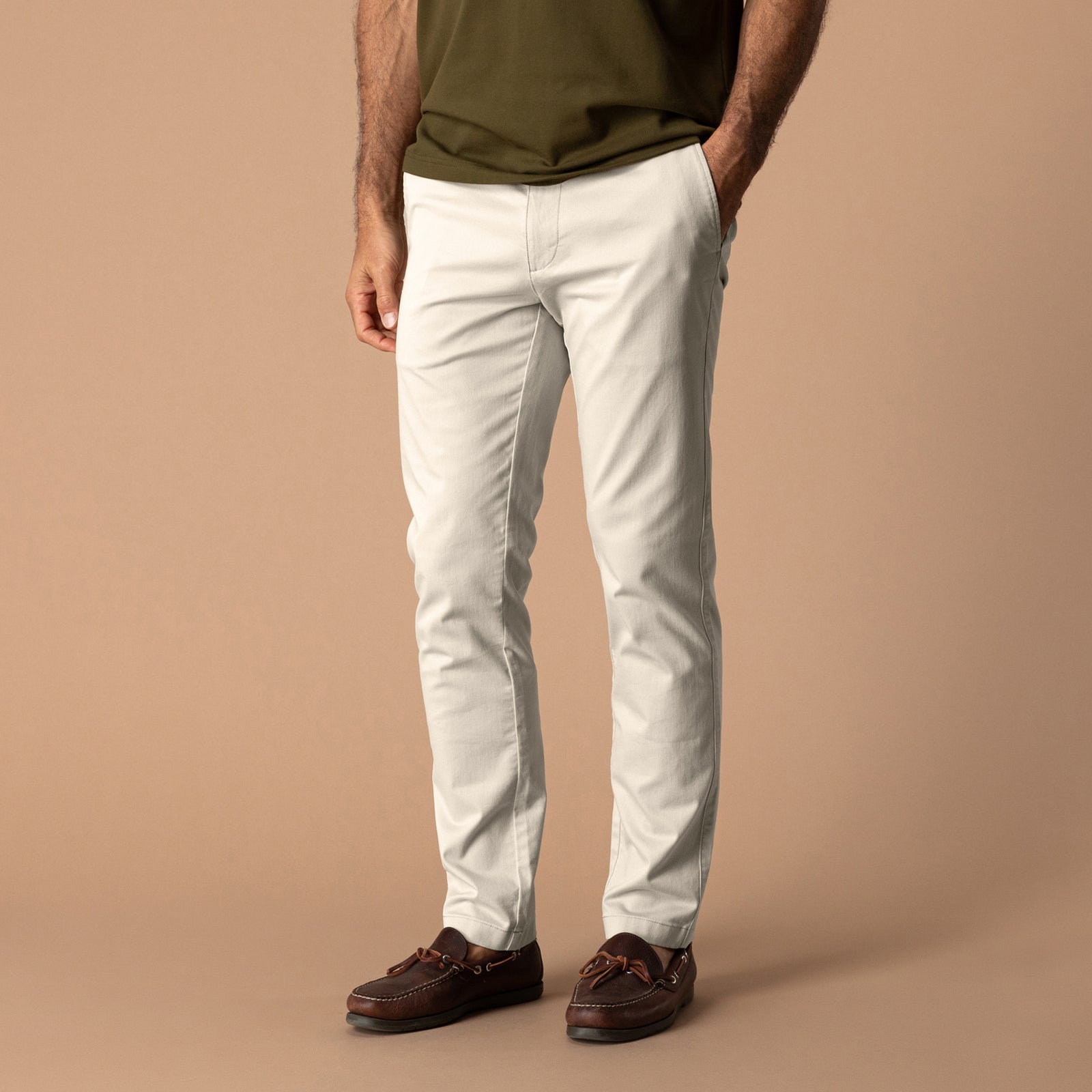 Slim Fit Gold School Chino - Stone