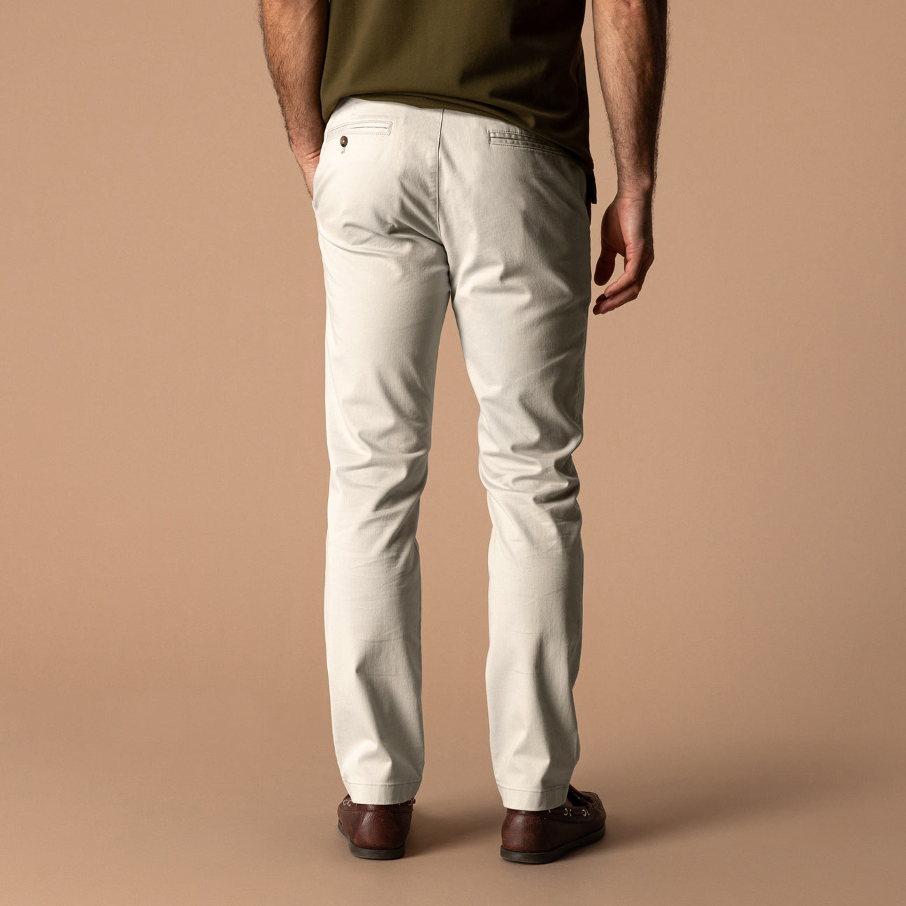 Slim Fit Gold School Chino - Stone
