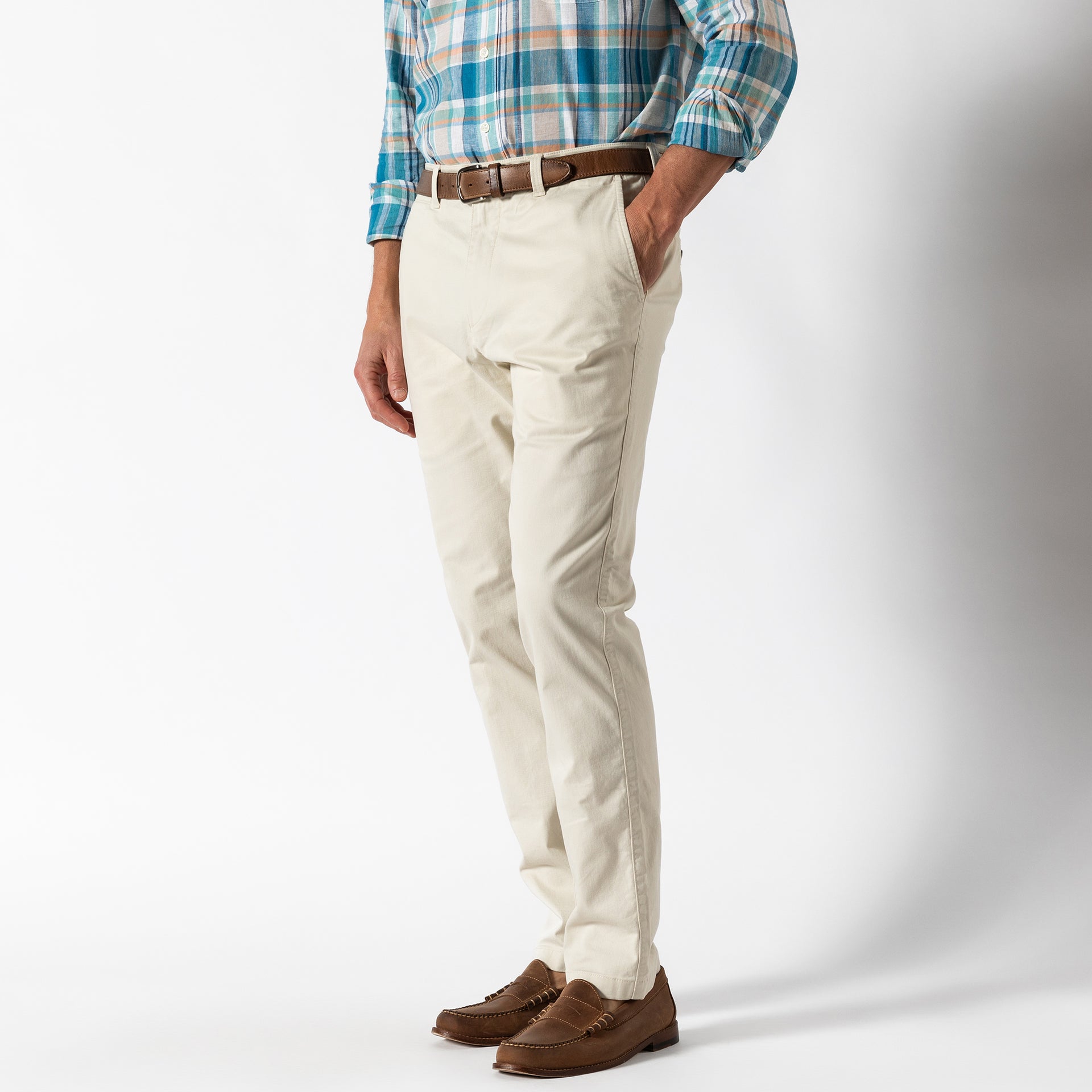 Slim Fit Gold School Chino - Stone