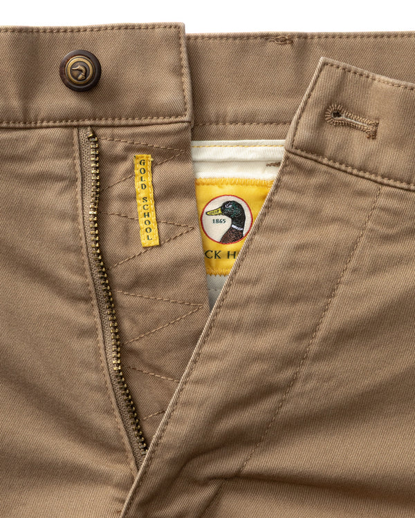 Slim Fit Gold School Chino - Rustic Brown