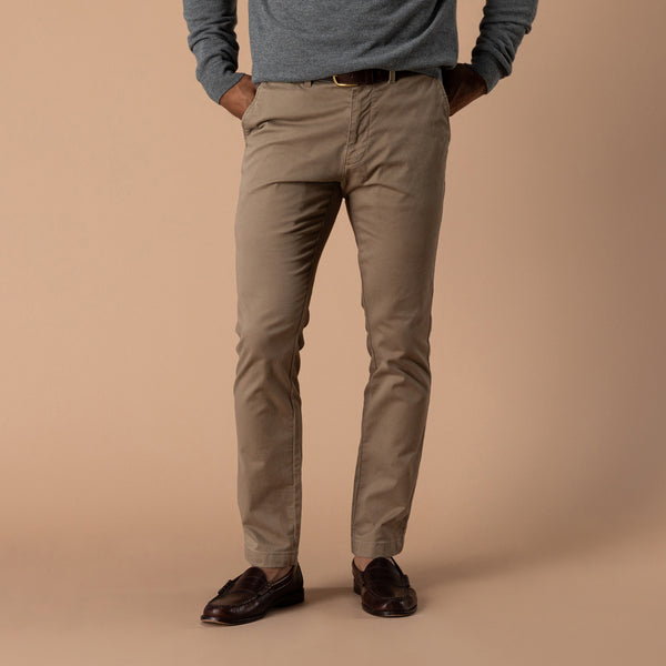 Slim Fit Gold School Chino - Rustic Brown