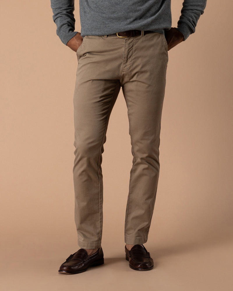 Slim Fit Gold School Chino - Rustic Brown