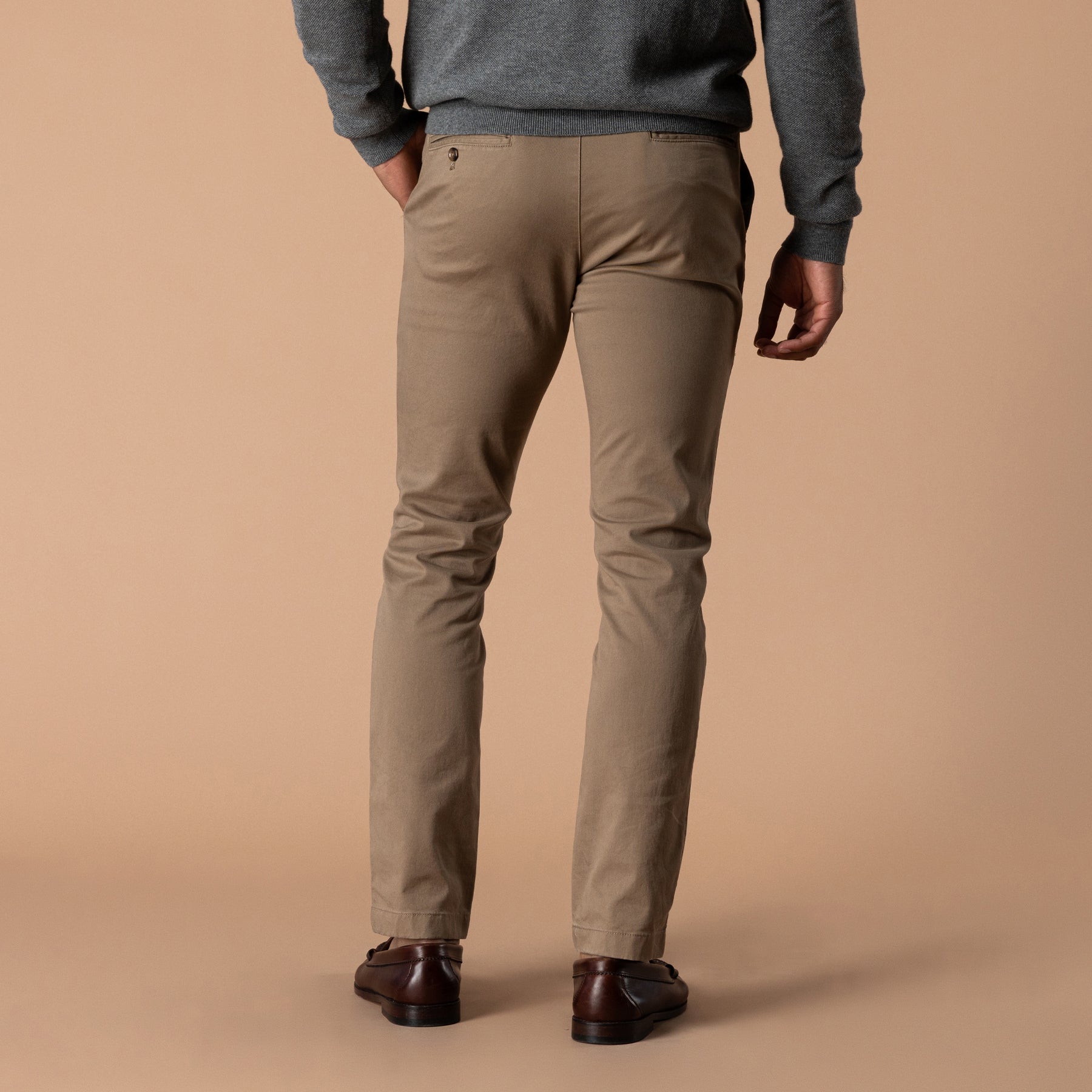 Slim Fit Gold School Chino - Rustic Brown