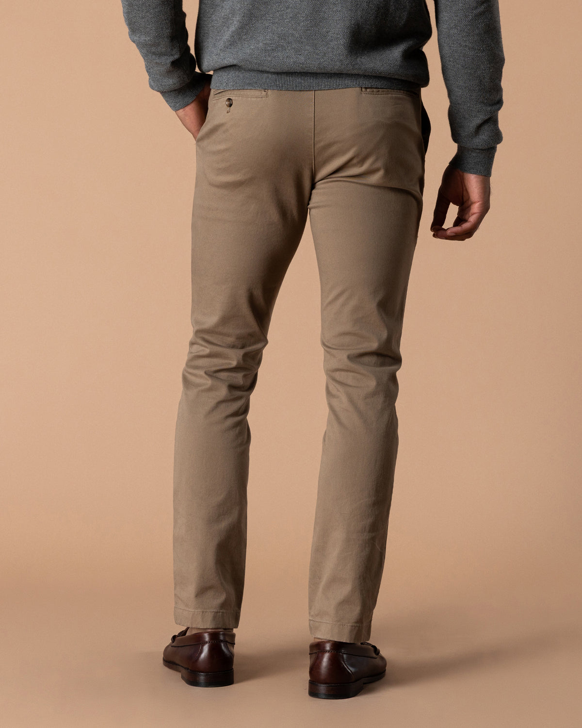 Slim Fit Gold School Chino - Rustic Brown