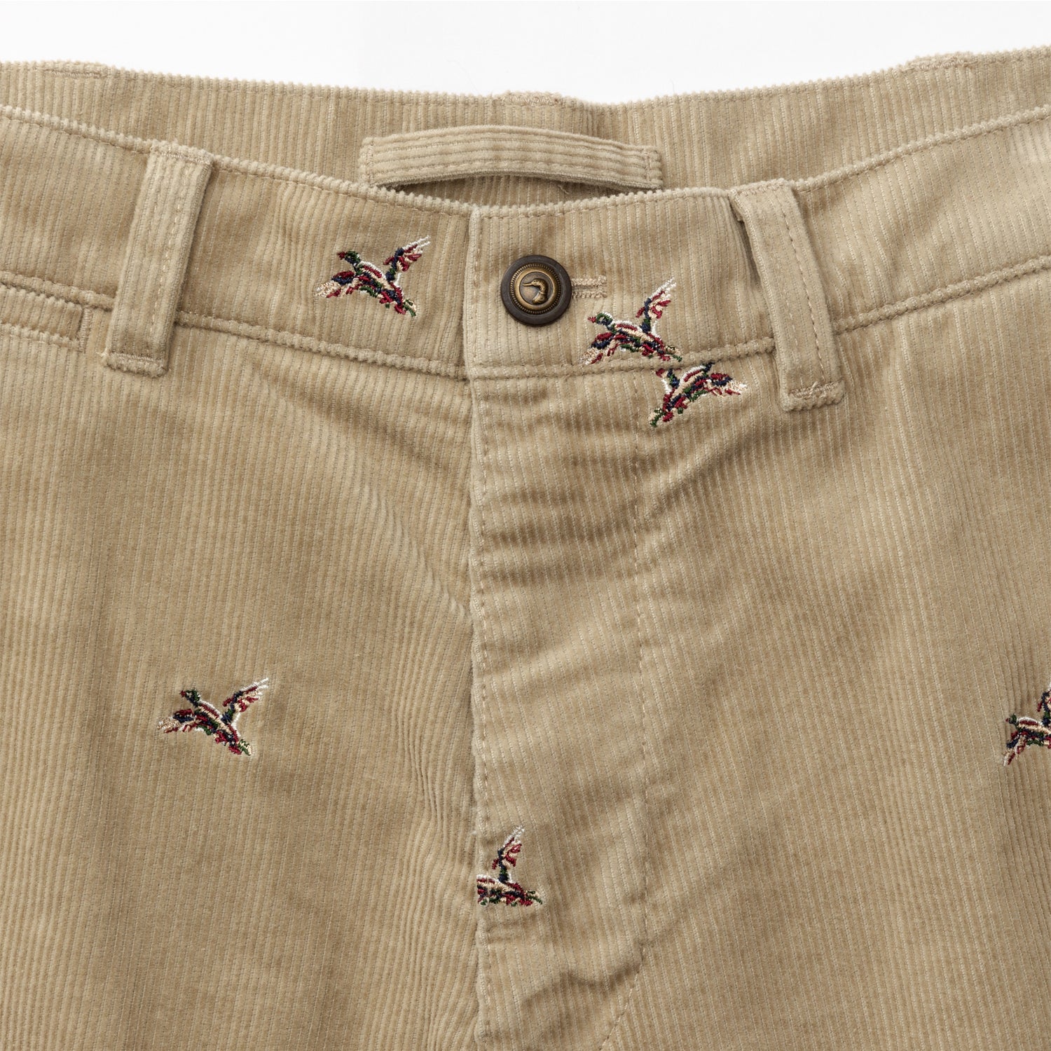 Bradbury Wide-Wale Corduroy Chino - Khaki EMB