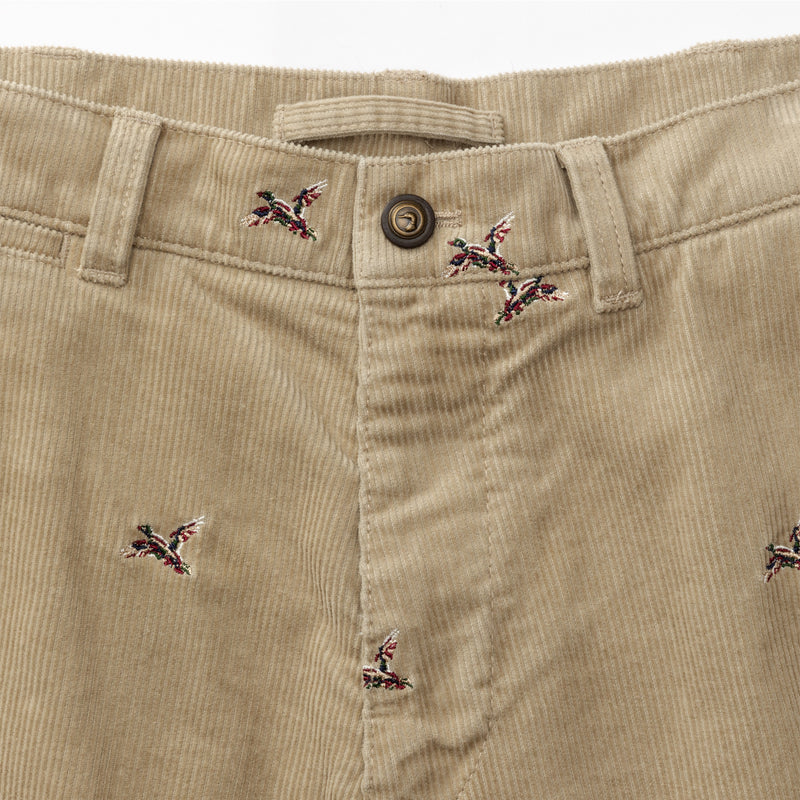Bradbury Wide-Wale Corduroy Chino - Khaki EMB