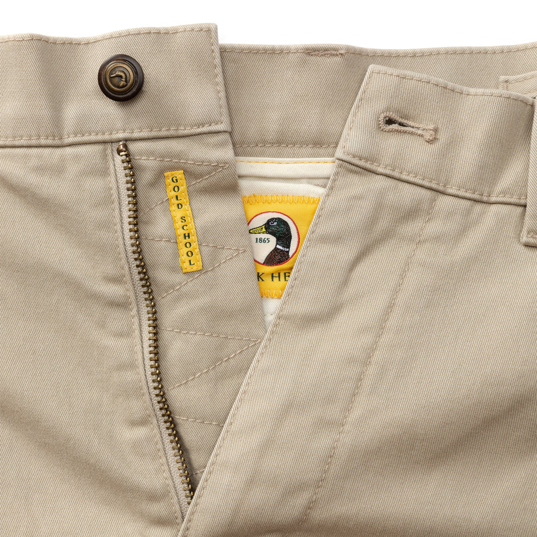 Classic Fit Brushed Back Gold School Chino - Khaki – Duck Head