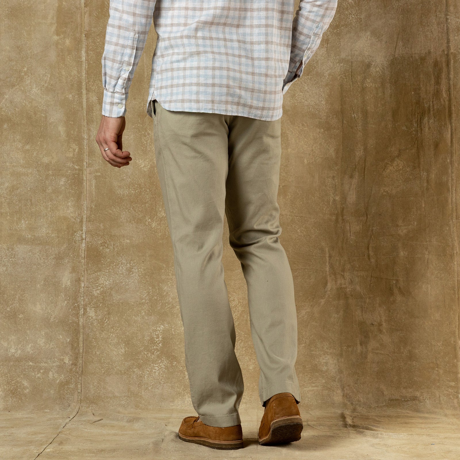 Classic Fit Linen Gold School Chino - Toasted Khaki
