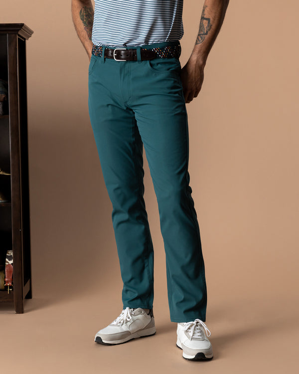 Long Drive Performance Five-Pocket - Midnight Teal