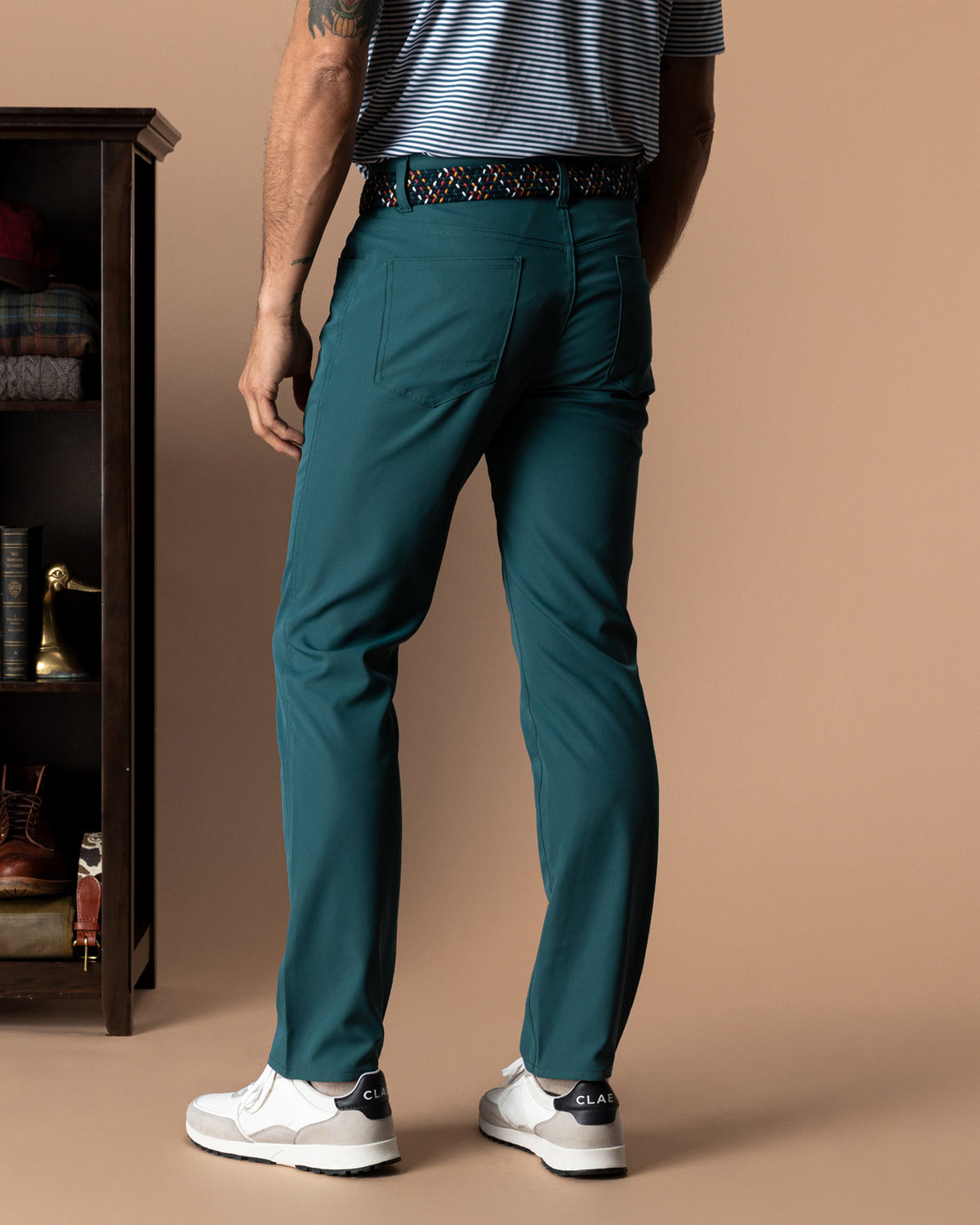 Long Drive Performance Five-Pocket - Midnight Teal