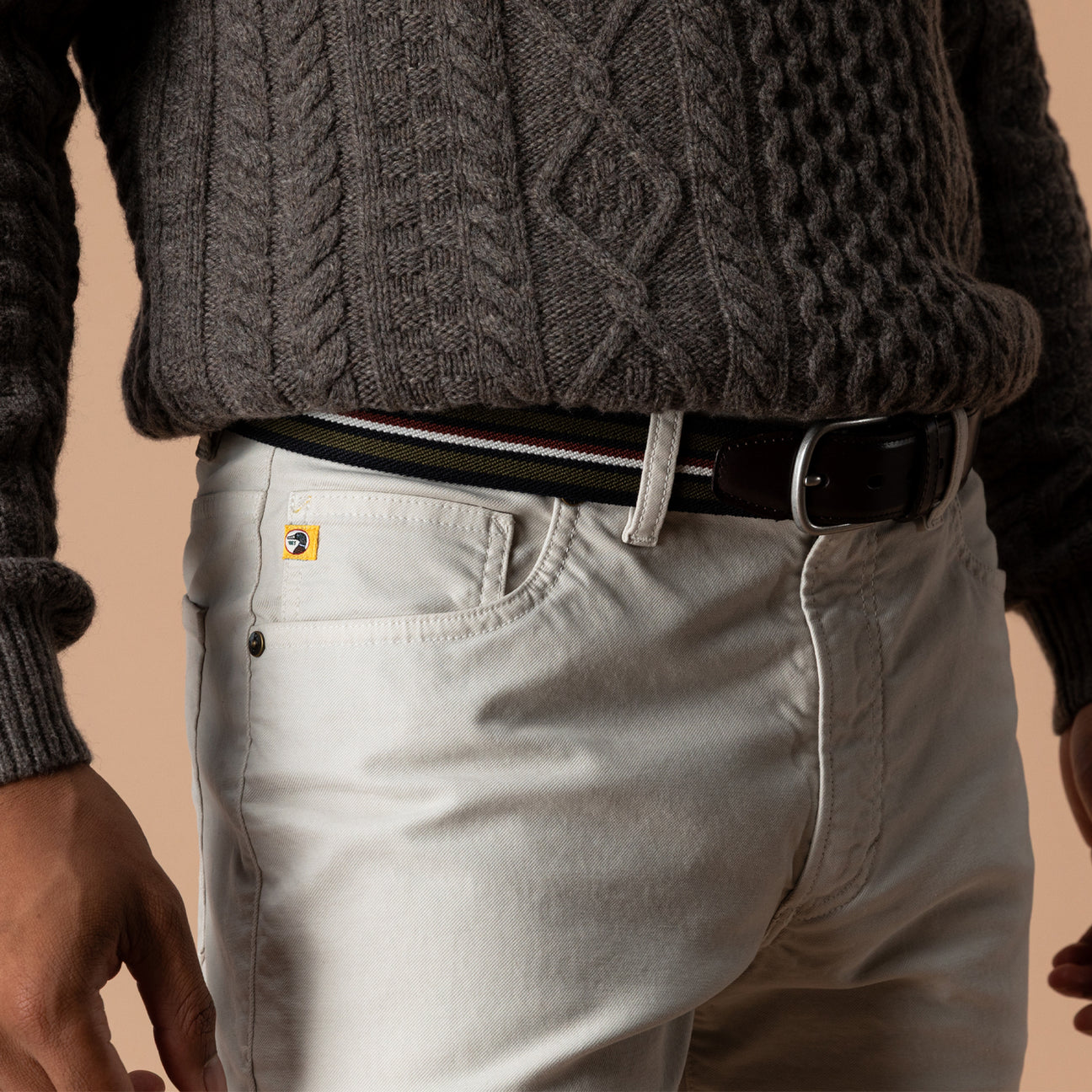 Weldon Garment Dyed Five-Pocket - Stone