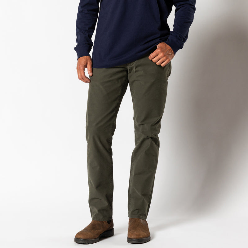 Weldon Garment Dyed Five-Pocket - Deep Olive