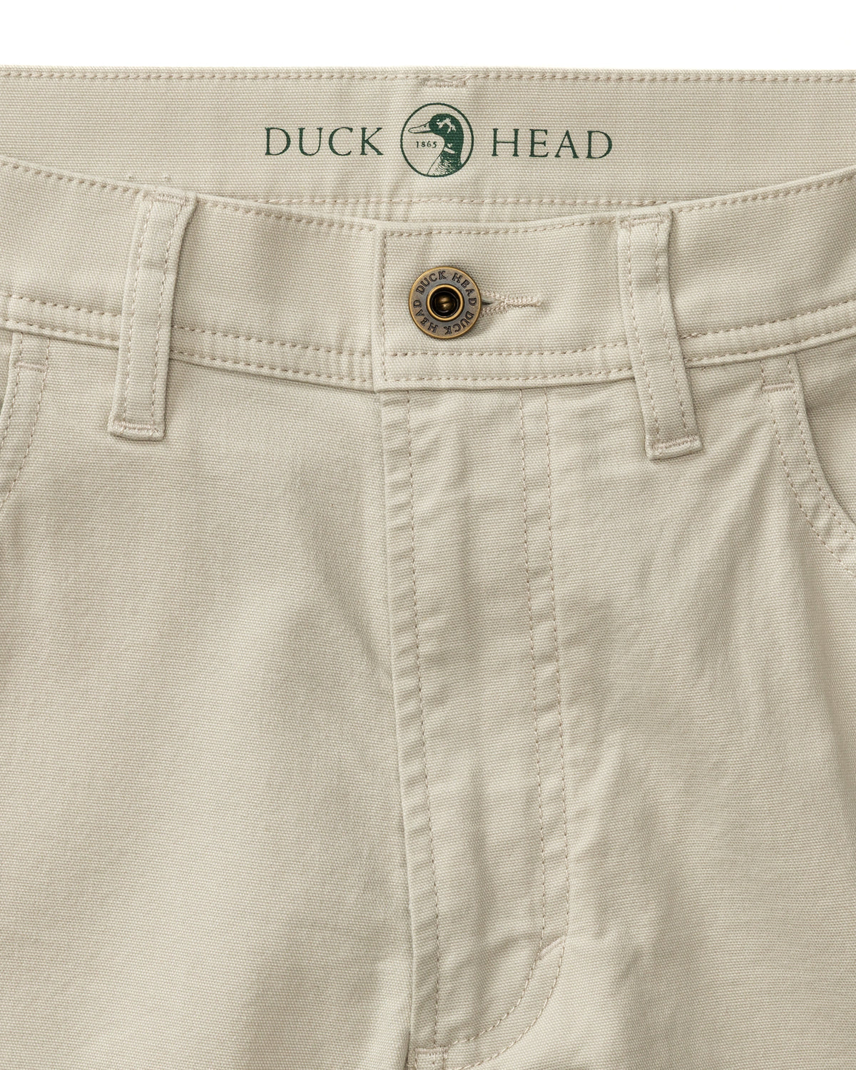 Slim Fit Pinpoint Canvas Five-Pocket - Stone
