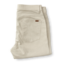 Slim Fit Pinpoint Canvas Five-Pocket - Stone