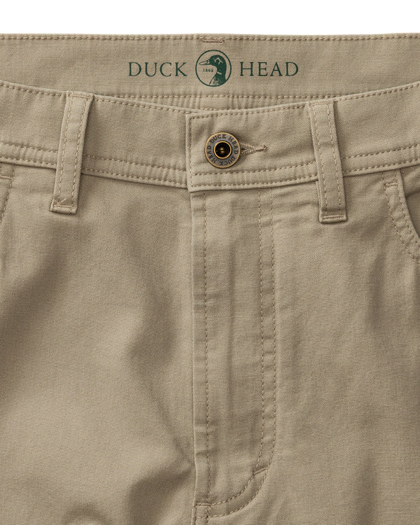 Slim Fit Pinpoint Canvas Five-Pocket - Khaki
