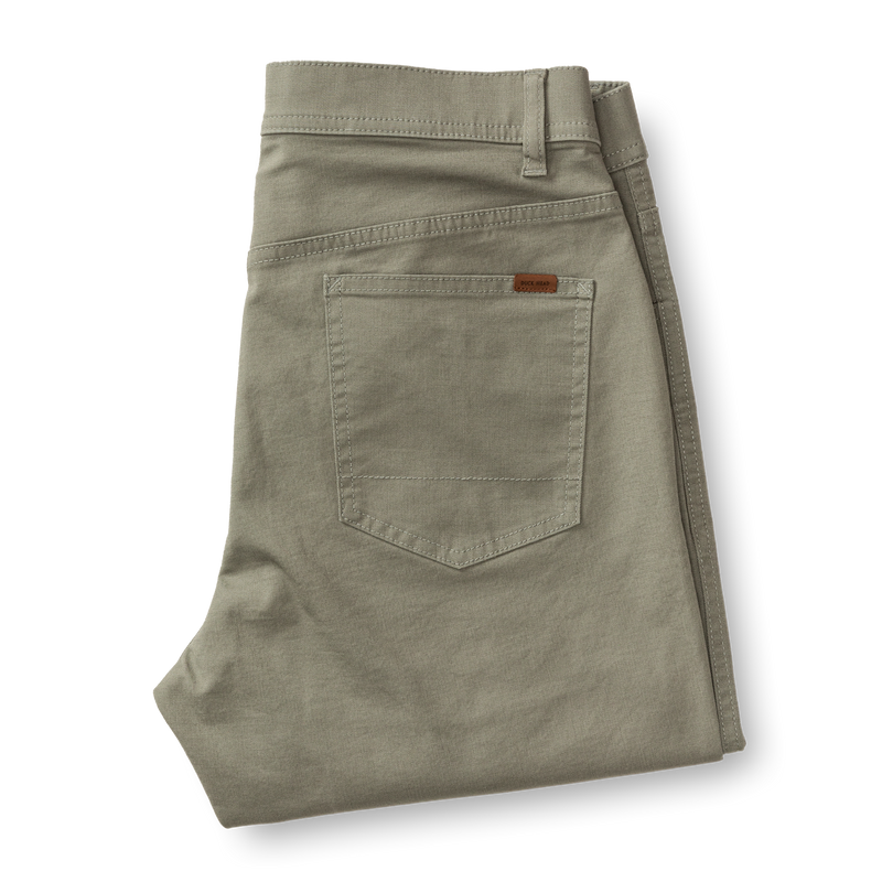 Slim Fit Pinpoint Canvas Five-Pocket - Mist Grey