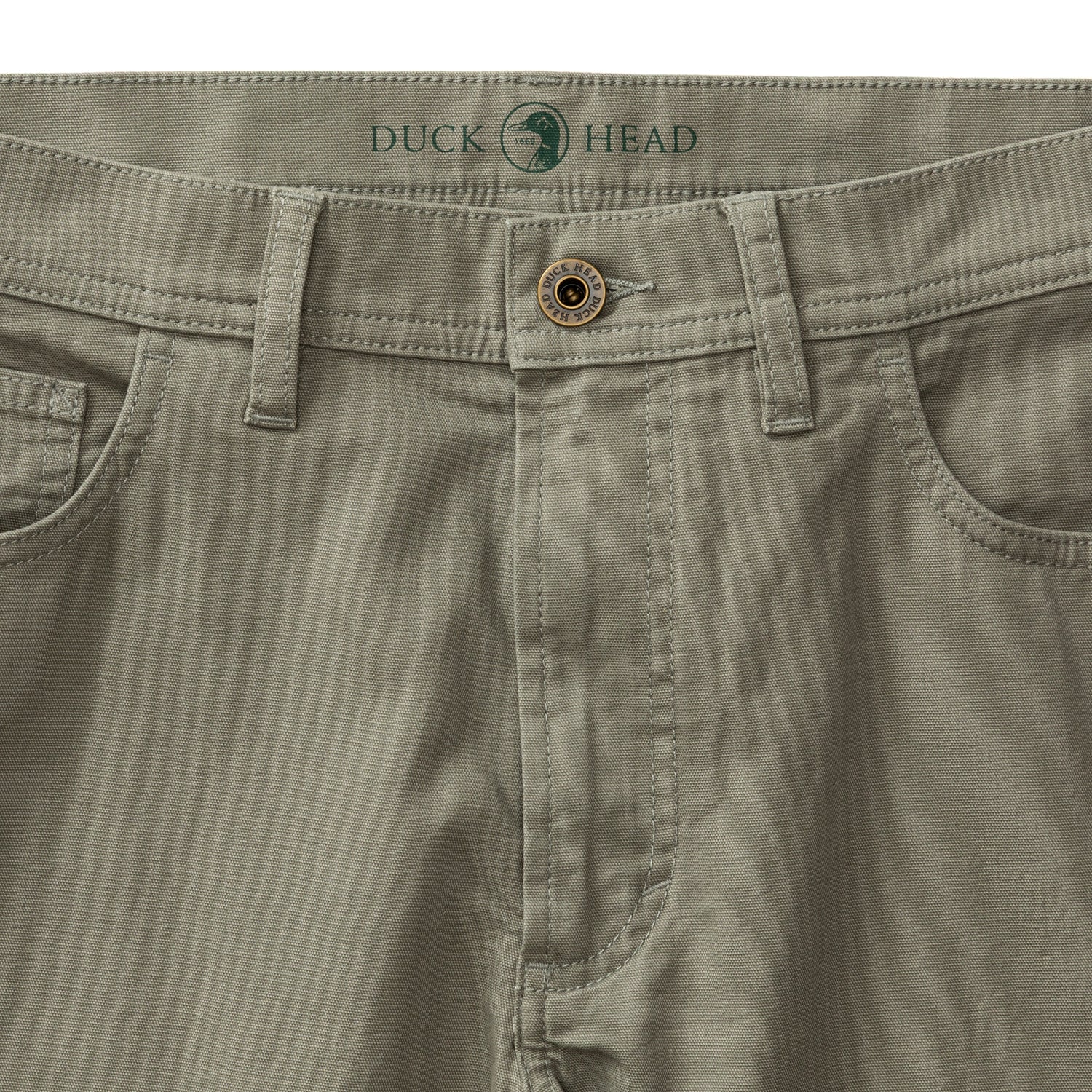 Slim Fit Pinpoint Canvas Five-Pocket - Mist Grey