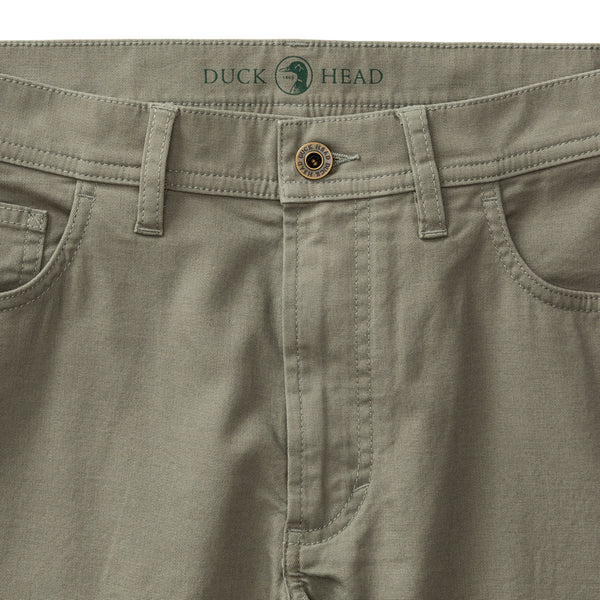 Slim Fit Pinpoint Canvas Five-Pocket - Mist Grey