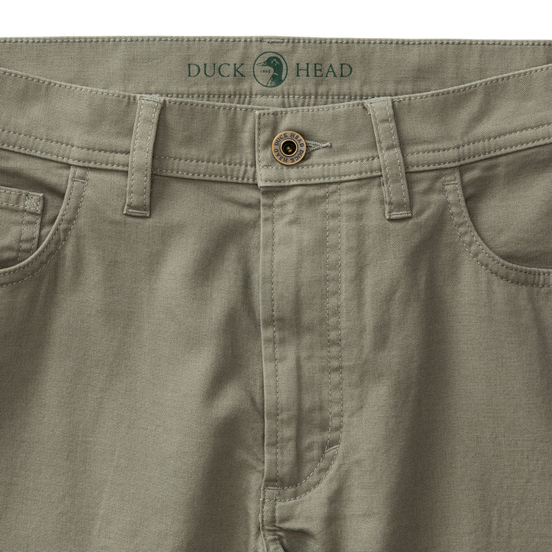 Slim Fit Pinpoint Canvas Five-Pocket - Mist Grey