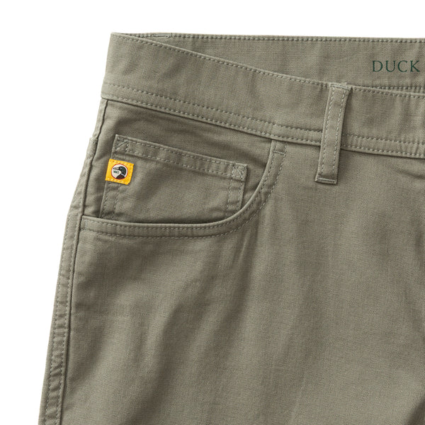 Slim Fit Pinpoint Canvas Five-Pocket - Mist Grey