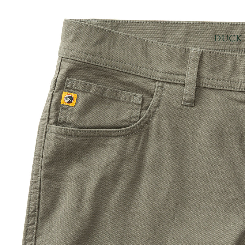 Slim Fit Pinpoint Canvas Five-Pocket - Mist Grey